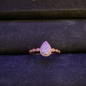 Gold Tear drop Ring
